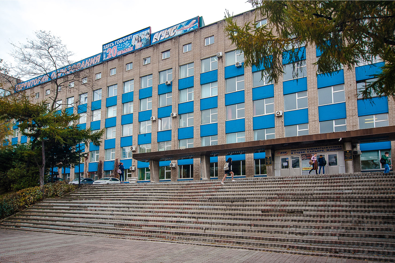 Ландшафтный дизайн входной зоны территории кампуса ВВГУ (амфитеатр)